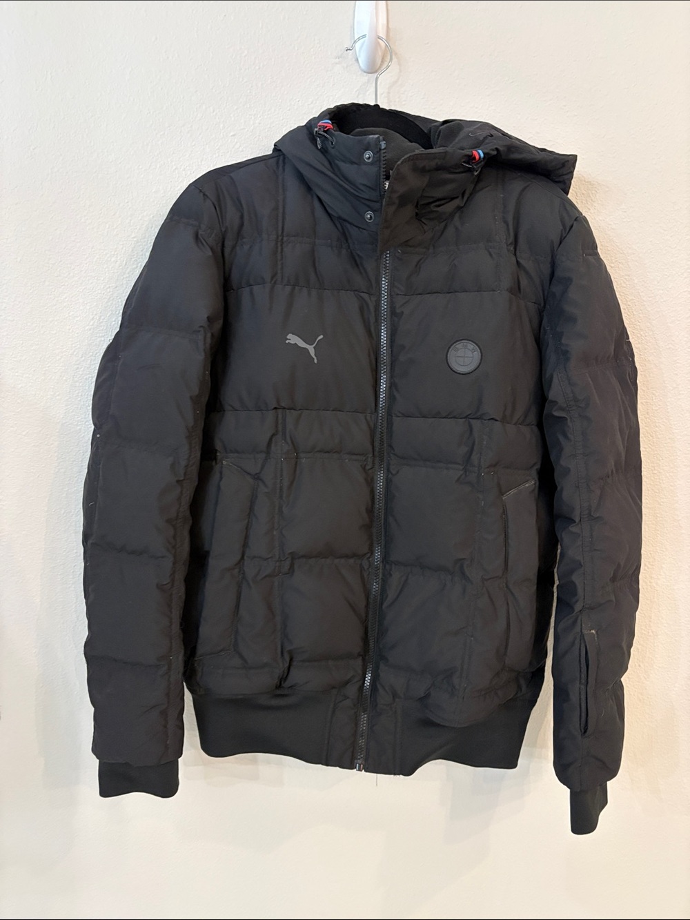 Puma x BMW M Motorsport Hooded Down Puffer Jacket - Black Size S
